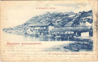 1901 Kolozsvár, Cluj; Fellegvár oldala. Dunky fivérek fényképészek / Cetatuia (EB)