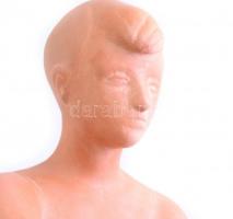 Pál Mihály ifj.(1936): Halfogó fiú. Terrakotta jelzett m: 29 cm