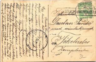 Besztercebánya, Banska Bystrica; Garam részlet / Hron river + "BESZTERCEBÁNYA SZENTJÁNOS P.U.&q...