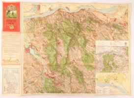 1936 Kirándulók térképe 11.: Gerecse és Gete, 1:50000, Magyar Királyi Állami Térképészeti Intézet, a hajtások mentén kis szakadással, 59x82 cm