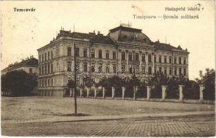 1924 Temesvár, Timisoara; Hadapród iskola. Vasúti levelezőlapárusítás 5927. / Scoala militara / military school (EK)
