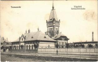 1906 Temesvár, Timisoara; Vágóhíd / Schlachtbrücke / Slaughterhouse