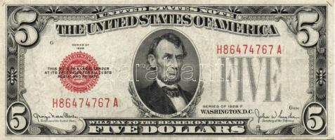 USA/United States Note 1928F 5$ T:II/III