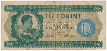1946. 10Ft A 168 003438 T:III-  Hungary 1946. 10 Forint A 168 003438 C:VG  Adamo F1