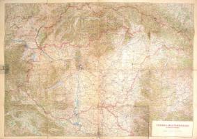 1939 Csonka Magyarország áttekintő térképe, 1:750.000, Magyar Királyi Honvéd Térképészeti Intézet, hajtásnyomokkal, szakadt, a hátoldalon javítással, 99x70 cm.