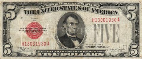 USA/United States Note 1928E 5$ T:III