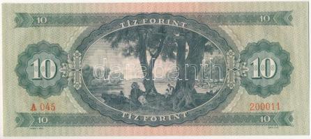 1962. 10Ft piros "IX. NUMIZMATIKAI 'HÍRÖS NAP' KECSKEMÉT 1995. JÚLIUS 29" felülb...