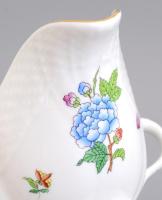 Herendi Viktória mintás szószos tál és tálca, kézzel festett, jelzett, hibátlan, 26,5x21 cm, 8,5x23,...