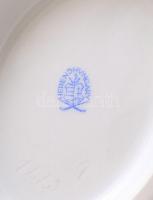 Herendi Viktória mintás szószos tál és tálca, kézzel festett, jelzett, hibátlan, 26,5x21 cm, 8,5x23,...