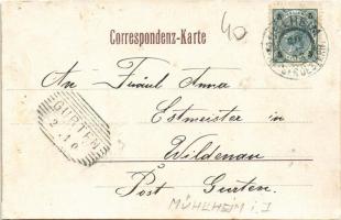 1903 Mühlheim am Inn, Dorf, Schloss, Wirtshaus / village, church, castle, inn (r)