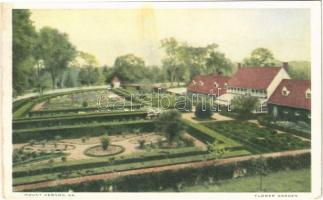 Mount Vernon (Virginia), flower garden (worn edges)