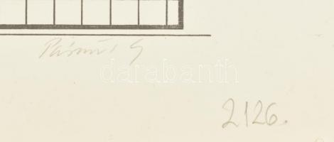 Pásztor Gábor (1933-2012): Kompozíció 972/I. Litográfia, papír. Jelzett. Számozott: 1/10.  Jobb alsó...