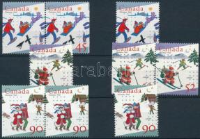 1996 Karácsony bélyegfüzetből párok + sor, Christmas pairs from stamp-booklet + set Mi 1605-1607 D