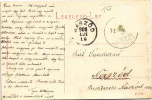 1908 Szászsebes, Mühlbach, Sebesul Sasesc, Sebes; Fő tér, Evangélikus templom, piac, Josef Hientz üz...