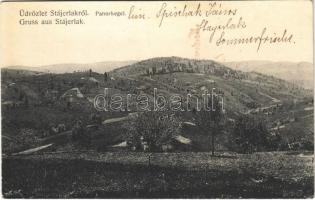 1917 Stájerlak, Steierdorf, Kirscha; Panorkegel / látkép. Hollschütz kiadása / general view (r)