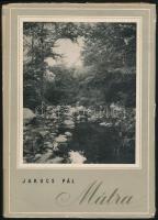 Jakucs Pál: Mátra. Csergezán Pál illusztrációival. Magyar Tájak. Bp., 1965, Művelt Nép. Fekete-fehér egészoldalas fotókkal. Kihajtható térkép-melléklettel, 24x37 cm Kiadói félvászon-kötés, kiadói kissé szakadt papír védőborítóban.