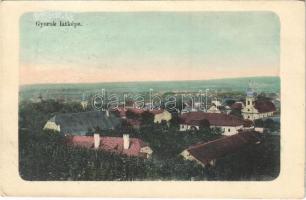 1915 Gyorok, Ghioroc; látkép, templom / general view, church