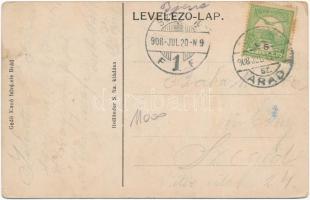 1908 Csermő, Cermei; vasútállomás. Holländer S. fia kiadása. Gedő Manó felvétele / railway station (...