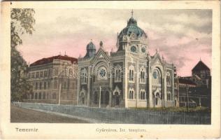 Temesvár, Timisoara; Gyárváros, Izraelita templom, zsinagóga / synagogue (fl)