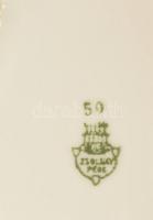 Zsolnay porcelán ékszertartó doboz távol-keleti (kínai?) dekorral, matricás, jelzett, apró kopásnyom...