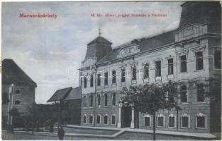 1908 Marosvásárhely, Targu Mures; M. kir. állami polgári fiúiskola a Vártéren. Révész Béla kiadása / boys' school (EK)