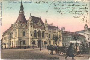 1905 Nagyvárad, Oradea; Görögkatolikus püspöki palota. Schönfeld Sámuel kiadása / Greek Catholic bishops palace (kopott sarok / worn corner)