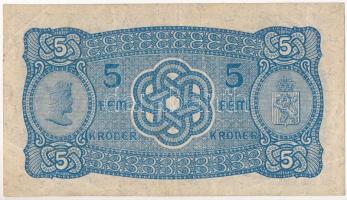 Norvégia 1942. 5Kr T:III
Norway 1942. 5 Kroner C:F
Krause P#7c