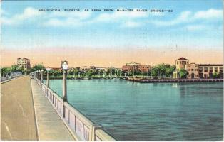 1940 Bradenton (Florida), as seen from manatee river bridge (EB)