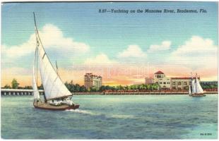1940 Bradenton (Florida), yachting on the Manatee river, sailboats