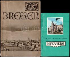 1929-1978 4 db útikalauz nyomtatvány, közte Bréma, Munkács, Róma, Magyarország, ukrán, magyar, német, francia nyelven