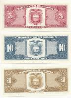 Ecuador 1988. 5S + 10S + 20S T:I
Ecuador 1988. 5 Sucres + 10 Sucres + 20 Sucres C:UNC