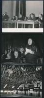 1945-1948 4 db sajtófotó, kongresszusi, nagygyűlési témában, hátuljukon feliratozottak, 9x12 cm