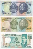 Uruguay 1986-1989. 50P-200P (3xklf) T:I Uruguay 1986-1989. 50 Pesos - 200 Pesos (3xdiff) C:UNC