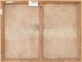 Balla Béla (1882-1965): Tóparti fények. Olaj, karton. Jelezve balra lent (halványan). Hátoldalán fel...