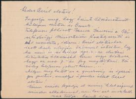 Kézzel írott levél Aczél György elvtársnak címezve