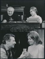 4 db színházi képeslap + 2 db rajzfilm nyomat (Hupikék törpikék és a csodafurulya