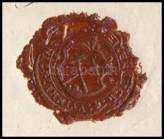 1861-1869 2 db régi irat viaszpecséttel