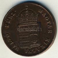 1848. 1kr érdekes gyári eredetű verési hibákkal T:2