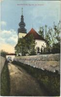 1913 Nagyrőce, Gross-Rauschenbach, Velká Revúca; Evangélikus templom. Fehér Dezső kiadása / Lutheran church (EK)