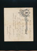 1901 Bicske, kéményseprő számla