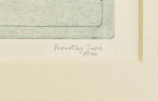 Szemethy Imre (1945- ): Török tábor Szigetvár alatt, 1974. Rézkarc, papír, jelzett, számozott (86/10...