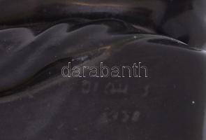 Oláh Sándor (1907-1983):Női akt. Mázas kerámia, jelzett, hibátlan, m:28 cm