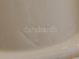 Art deco porcelán tejkiöntő és cukortartó, 2 db, jelzett, tejkiöntő száján lepattanással, m: 9 cm