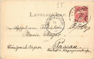 1900 Tótsóvár, Sóvár, Solivar (Eperjes, Presov); Sétatér. Fénynyomat Divald műintézetéből / promenad...