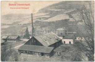 1919 Feketebalog, Cierny Balog; Zólyomjánosi fűrészgyár / sawmill in Jánosovka (fl)
