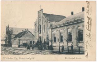 1909 Dunaszerdahely, Dunajská Streda; Széchenyi utca, zsinagóga. Haar Henrik kiadása / street, synagogue (Rb)