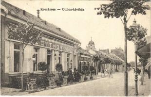 1918 Komárom, Komárnó; Otthon kávéház, Csollány Lajos üzlete / cafe, shop (r)