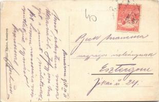 1918 Komárom, Komárnó; Otthon kávéház, Csollány Lajos üzlete / cafe, shop (r)