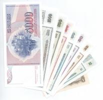 Jugoszlávia 1944-1985. 1D-5000D (9xklf) T:I,I-
Yugoslavia 1944-1985. 1 Dinar - 5000 Dinara (9xdiff)...