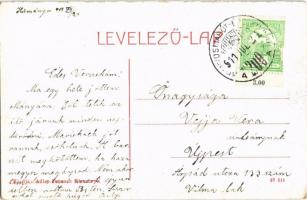 1911 Kismánya, Malá Mana (Mánya); paplak és templom, utcasor. Adler Ferenc kiadása (W.L.?) / church ...